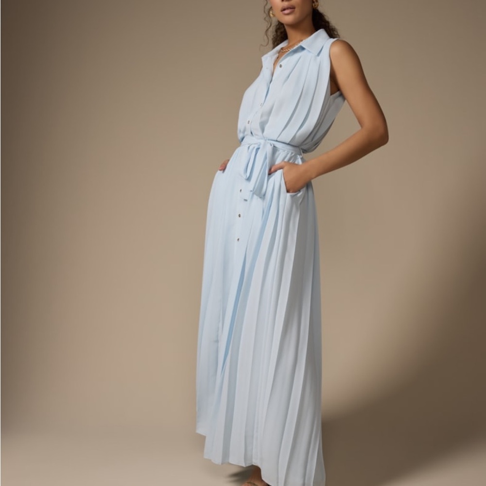 Ramy Brook Coraline Blue Maxi Dress Small